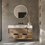 De geïntegreerde spiegelverwarming voorkomt dat er condens op de spiegel komt na bv het douchen, handig!