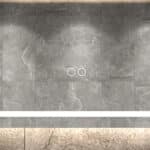 Uitgevoerd met een dubbele touch schakelaar in het spiegelglas; linker touch knop voor het gelijktijdig in- en uitschakelen van de verlichting en de verwarming, inclusief geïntegreerde dimfunctie voor de verlichting, rechter touch knop om traploos de gewenste kleur van de verlichting in te stellen