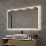 De grote spiegelverwarming zorgt ervoor dat de spiegel niet beslaat na bijvoorbeeld het douchen, handig!