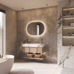 De spiegel wordt volledig aansluitklaar geleverd en is met de meegeleverde instructie en ophangmaterialen eenvoudig aan de wand te monteren