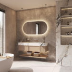 De spiegel wordt volledig aansluitklaar geleverd en is met de meegeleverde instructie en ophangmaterialen eenvoudig aan de wand te monteren