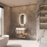 De spiegel wordt volledig aansluitklaar geleverd en is met de meegeleverde instructie en ophangmaterialen eenvoudig aan de wand te monteren