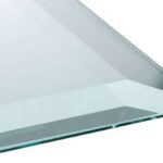 Optie facetrand: voor een traditionelere look kunnen de spiegelranden met een 12 mm brede afgeschuinde rand worden geslepen