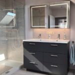 120 cm spiegelkast onder schuin dak