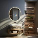 Slimme badkamer spiegel met Android, touch screen en verlichting