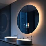 Slimme badkamer spiegel met Android, touch screen en verlichting