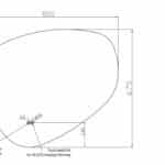 Technische tekening voorzijde organische spiegel