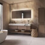 De geïntegreerde spiegelverwarming voorkomt dat er condens op de spiegel ontstaat na bv het douchen, handig! Deze schakelt automatisch mee met de verlichting